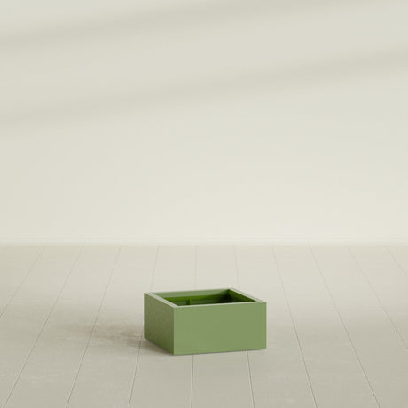 Antwerp corner fiberglass planter in Satin Green