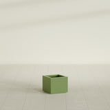 Cuba corner fiberglass planter in Satin Green