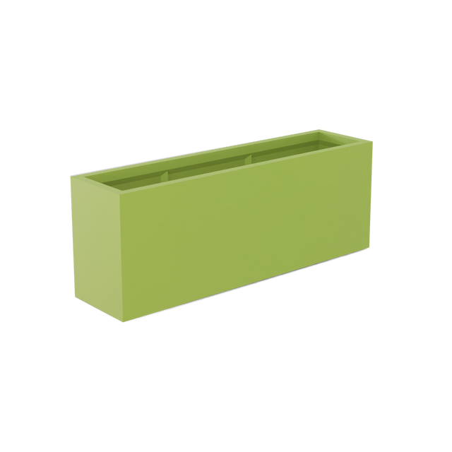 Miami Narrow Rectangular Planter in Satin Green