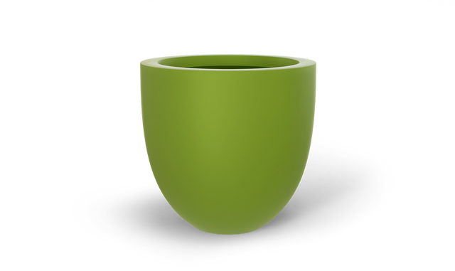 Alzira Bowl Planter in Satin Green