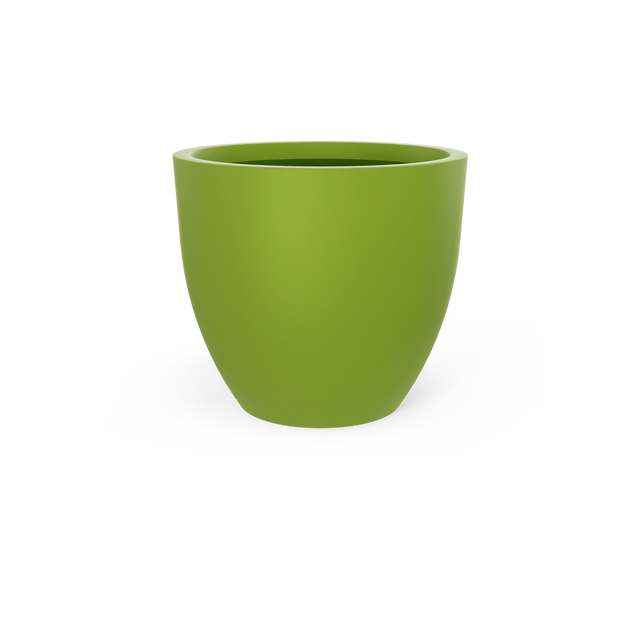 Wannsee Round Planter in Satin Green