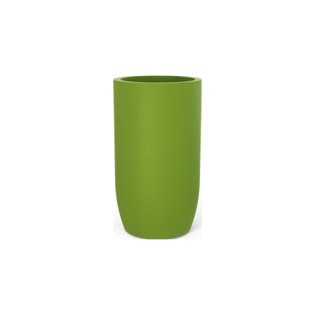 Lisbon Tall Round Planter, Satin Green finish