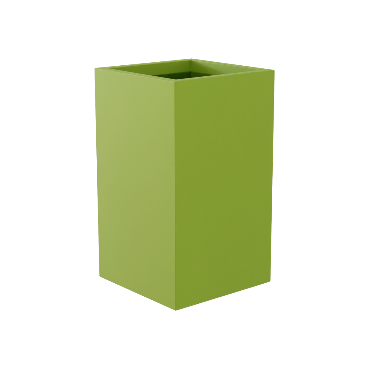 Darwin Corner Planter, Satin Green finish