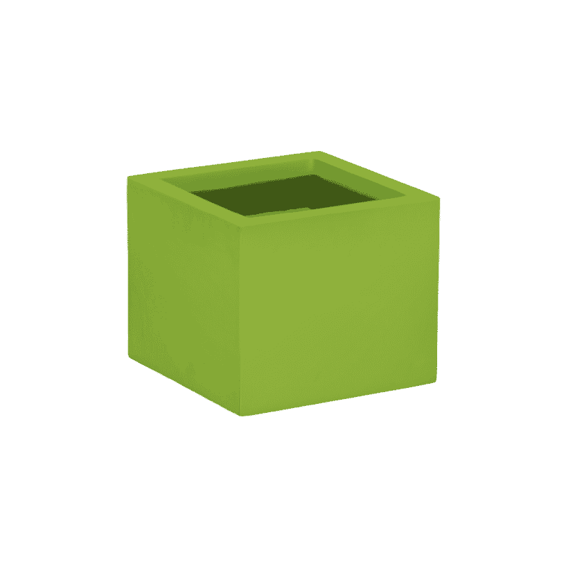 Antwerp corner fiberglass planter in Satin Green