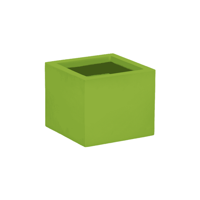 Antwerp corner fiberglass planter in Satin Green