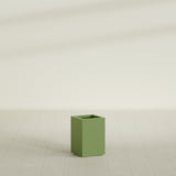 Tolga corner fiberglass planter in Satin Green