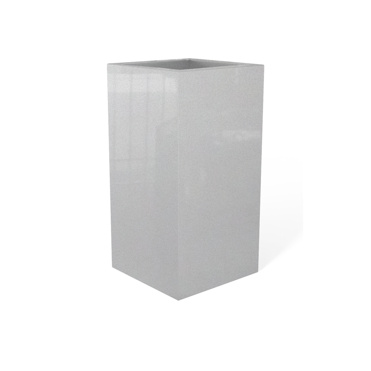 Hollywood Corner Planter, Metallic Silver finish