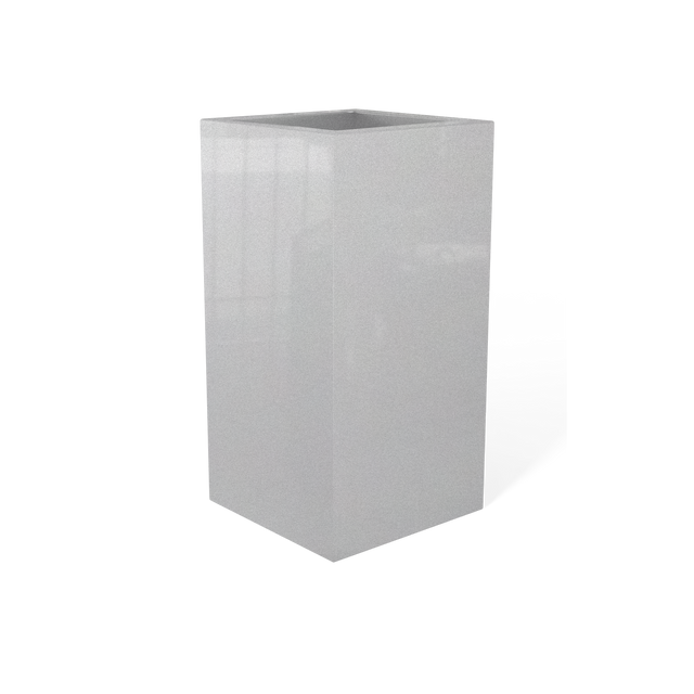 Hollywood Corner Planter in Metallic Silver