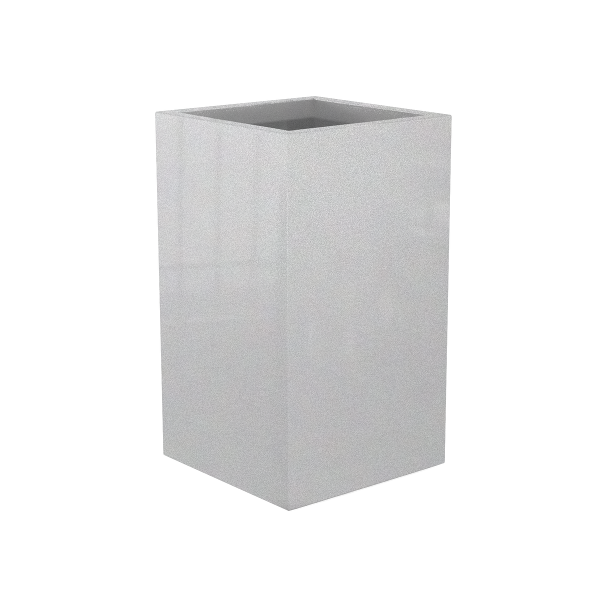Darwin Corner Planter, Metallic Silver finish