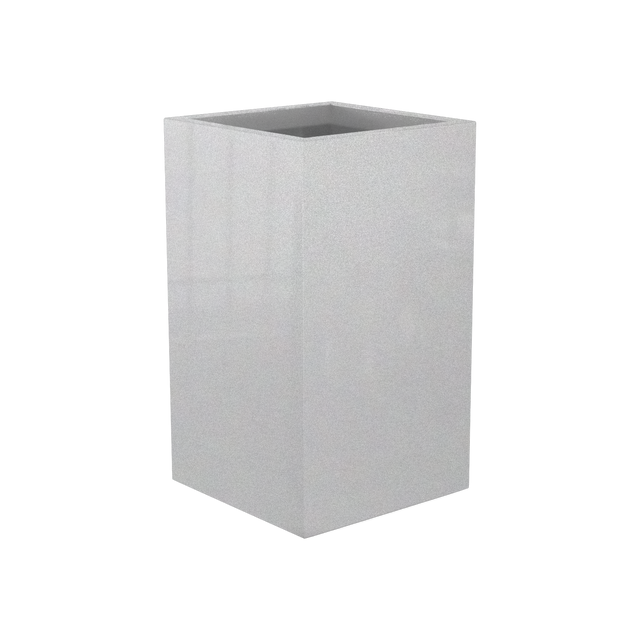 Darwin Corner Planter in Metallic Silver