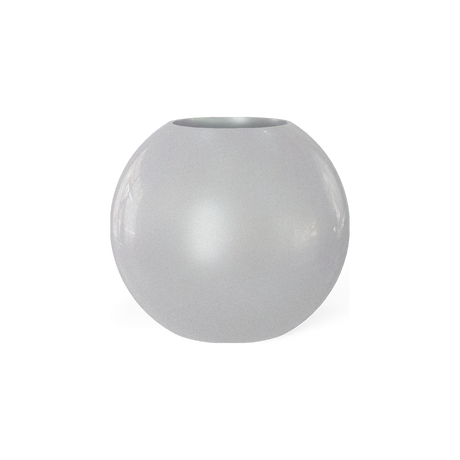 Spiral Round Planter, Metallic Silver finish