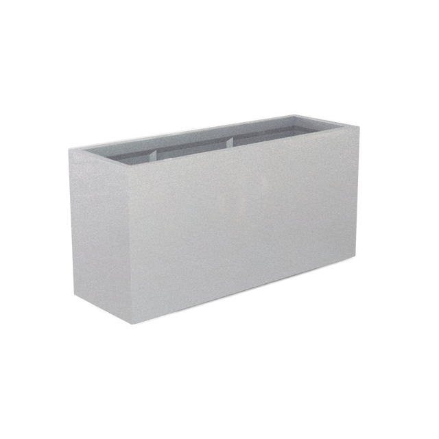 Tolga Rectangular Planter in Metallic Silver