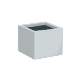 Antwerp corner fiberglass planter in Metallic Silver