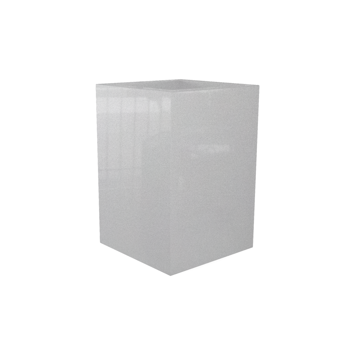 Miami Corner Planter, Metallic Silver finish