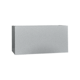 Camoux narrow rectangular fiberglass planter in Metallic Silver