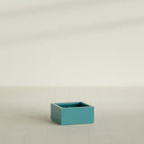 Antwerp corner fiberglass planter in Satin Seafoam Green