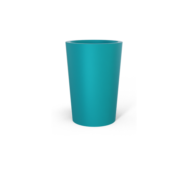 Tegel Round Tapered Planter in Satin Sea Foam