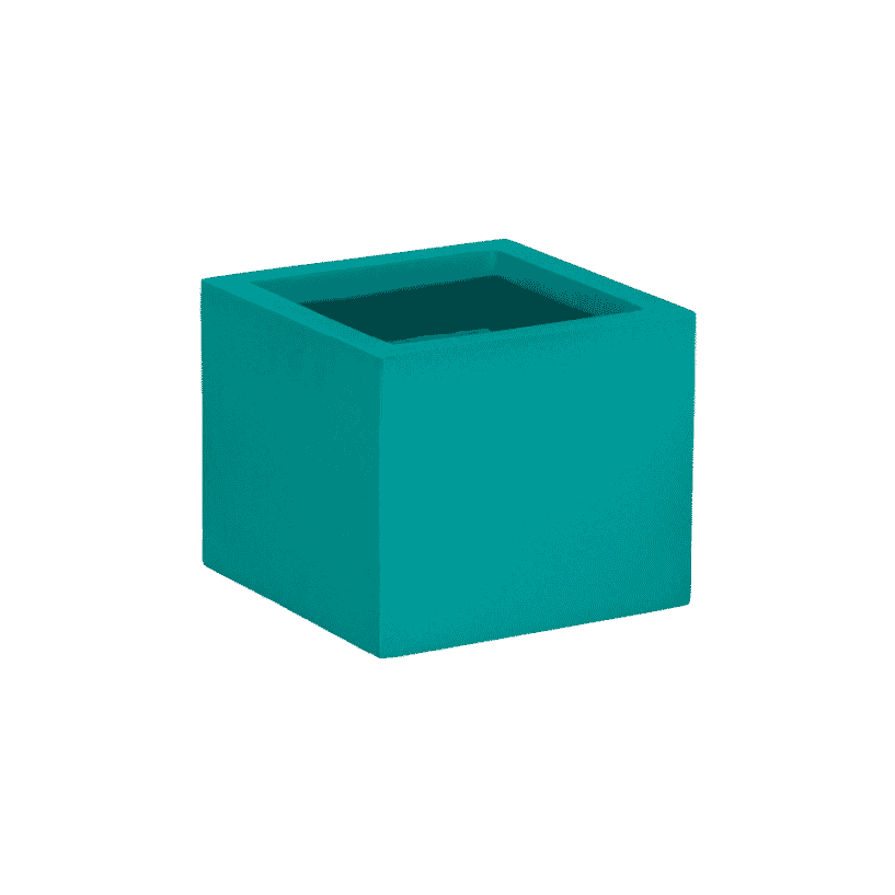 Antwerp corner fiberglass planter in Satin Sea Foam