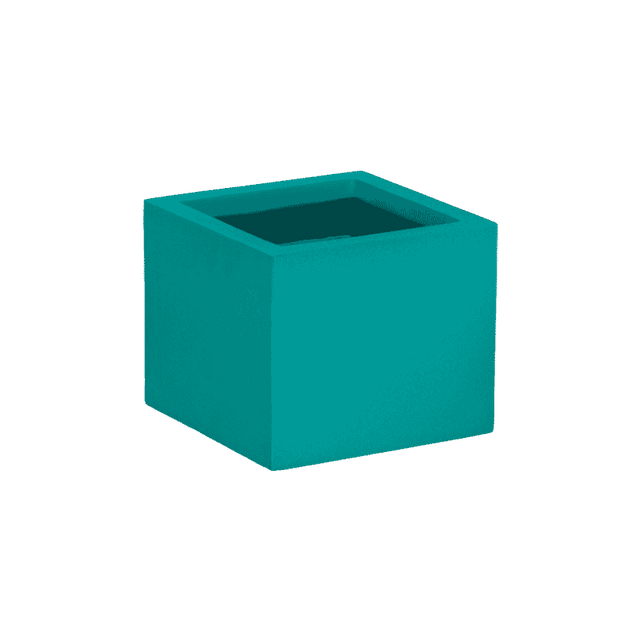 Antwerp corner fiberglass planter in Satin Sea Foam