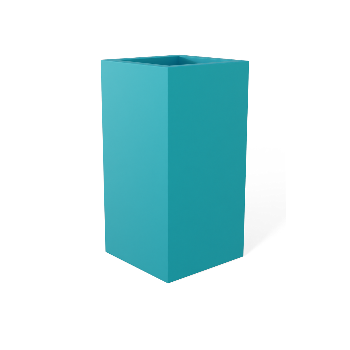 Hollywood Corner Planter, Satin Sea Foam finish