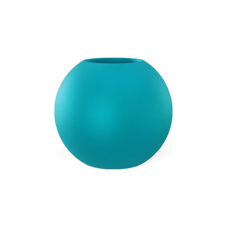 Spiral Round Planter, Satin Sea Foam finish