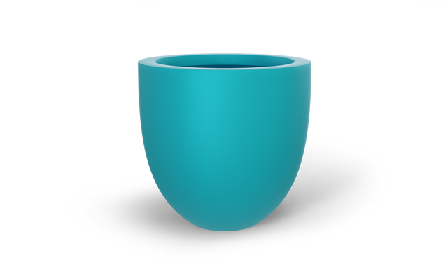 Alzira Bowl Planter in Satin Sea Foam