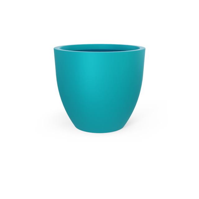 Wannsee Round Planter in Satin Sea Foam