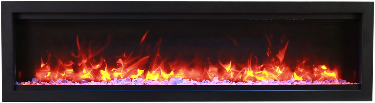 Amantii Symmetry Lumina 50" Indoor / Outdoor Built In Smart Electric Fireplace, WiFi Enabled SYM-50-LUMINA - Serene Yards