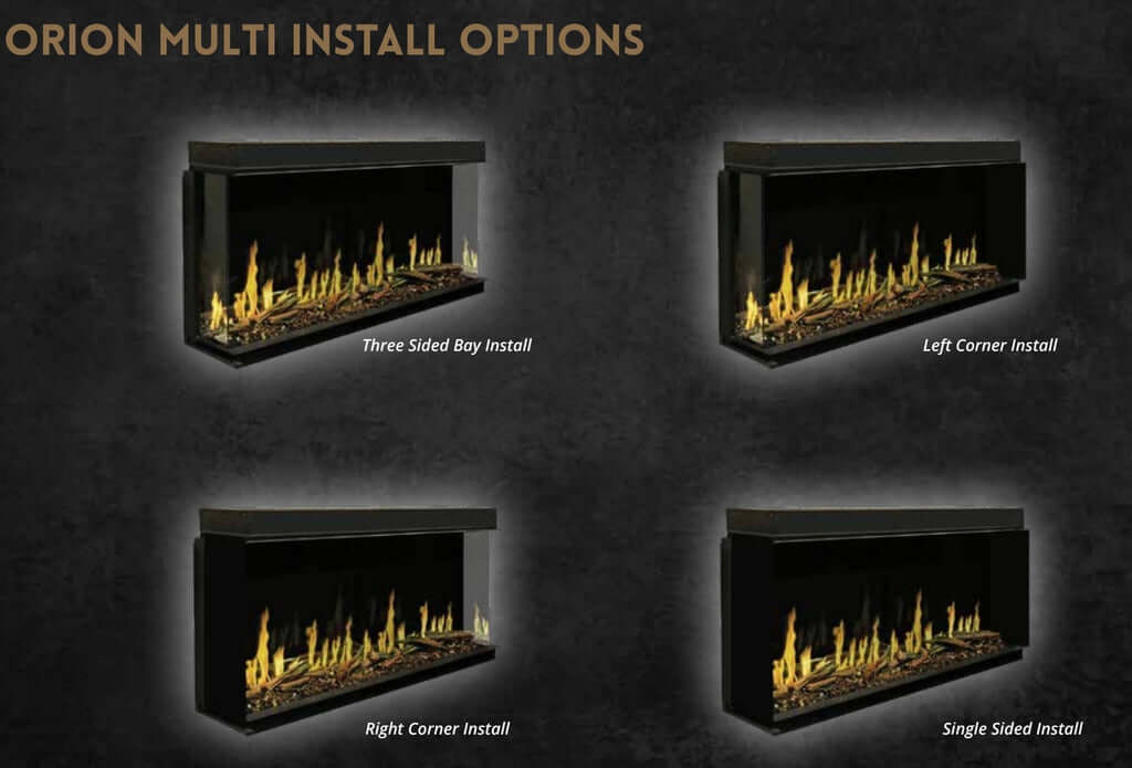 Modern Flames 100" Orion Multi HelioVision Linear Electric Fireplace OR100-MULTI