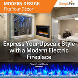 Simplifire Allusion 40" Recessed Linear Electric Fireplace SF-ALL40-BK