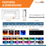 Simplifire Allusion 40" Recessed Linear Electric Fireplace SF-ALL40-BK