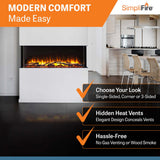 Simplifire 43" Scion Trinity 3-Sided Linear Electric Fireplace SF-SCT43-BK