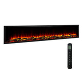 Simplifire 78" Scion Clean Face Linear Electric Fireplace SF-SC78-BK