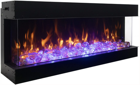 Amantii Tru View Deep Smart Electric - 40” Indoor / Outdoor WiFi Enabled 3 Sided Fireplace 40-TRU-VIEW-XL - Serene Yards