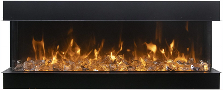 Amantii Tru View Deep Smart Electric - 40” Indoor / Outdoor WiFi Enabled 3 Sided Fireplace 40-TRU-VIEW-XL - Serene Yards