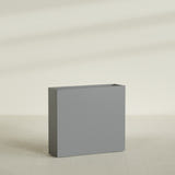 Amesbury Narrow Rectangular Planter in Matte Gunmetal, 36"L × 10"D × 32"H, shown empty
