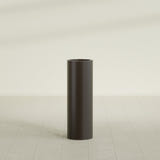 Corry Cylinder Planter in Matte Dark Brown, 10"D × 30"H, shown empty