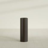 Corry Cylinder Planter in Matte Dark Brown, 10"D × 30"H, shown empty