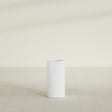 Corry Cylinder Planter in Matte Bright White, 10"D × 20"H, shown empty