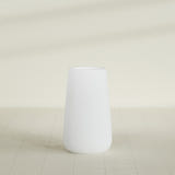 Saigon Tapered Round Planter in Gloss Bright White, 19"D × 42"H, shown empty