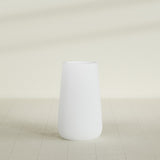 Saigon Tapered Round Planter in Gloss Bright White, 19"D × 42"H, shown empty