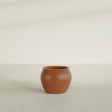 Shanghai Fishbowl Planter in Matte Terra Cotta, 16", shown empty