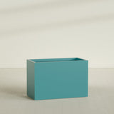Brisbane Rectangular Planter in Satin Seafoam Green, 48"L × 24"D × 32"H, shown empty