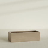 Torino Wide Rectangular Planter in Gloss Metallic Gold, 60"L × 24"D × 18"H, shown empty