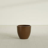 Wannsee Round Planter in Metallic Bronze, 27"D × 24"H, shown empty