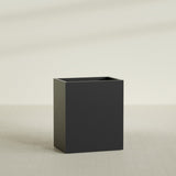 Darwin Rectangular Planter in Matte Black, 36"L × 24"D × 42"H, shown empty