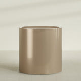 Rio Grande Cylinder Planter in Gloss Metallic Gold, 30"D × 32"H, shown empty