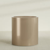 Rio Grande Cylinder Planter in Gloss Metallic Gold, 30"D × 32"H, shown empty