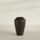 Barà Jar Planter in Matte Dark Brown, 20"D × 31"H, shown empty