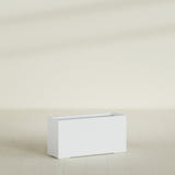 Tolga Rectangular Planter in Gloss Bright White, 48"L × 16"D × 24"H, shown empty